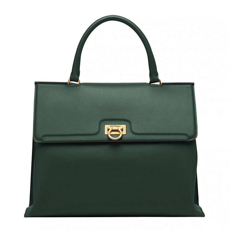 ferragamo菲拉格慕2021年新款女包 trifolio 牛皮单肩斜挎手提包
