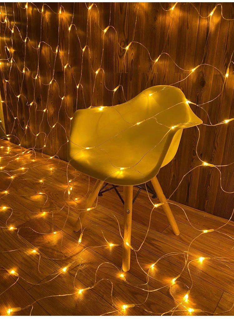 渔网灯led网灯彩灯闪灯串灯网状灯户外渔网灯窗帘灯满天星灯户外防水