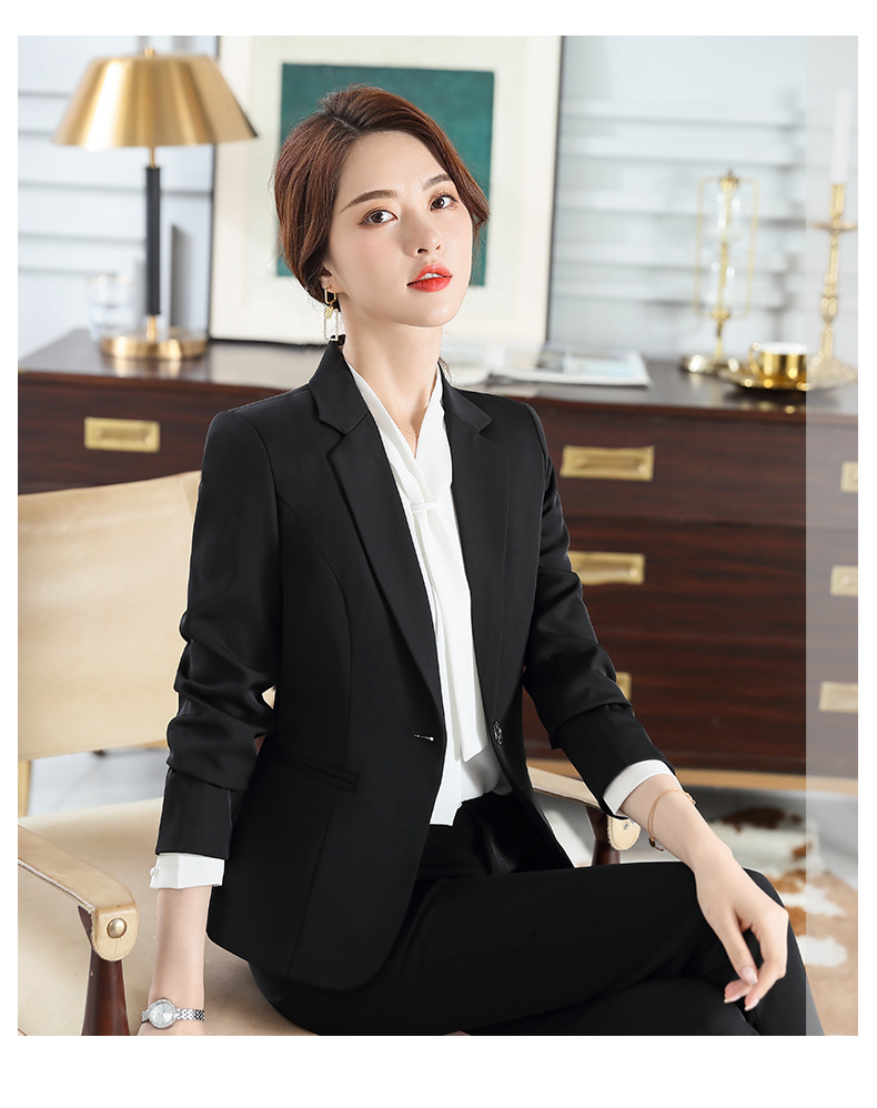 小个子正装面试通勤优雅职业装女秋冬款工作服时尚气质长袖收腰型经理