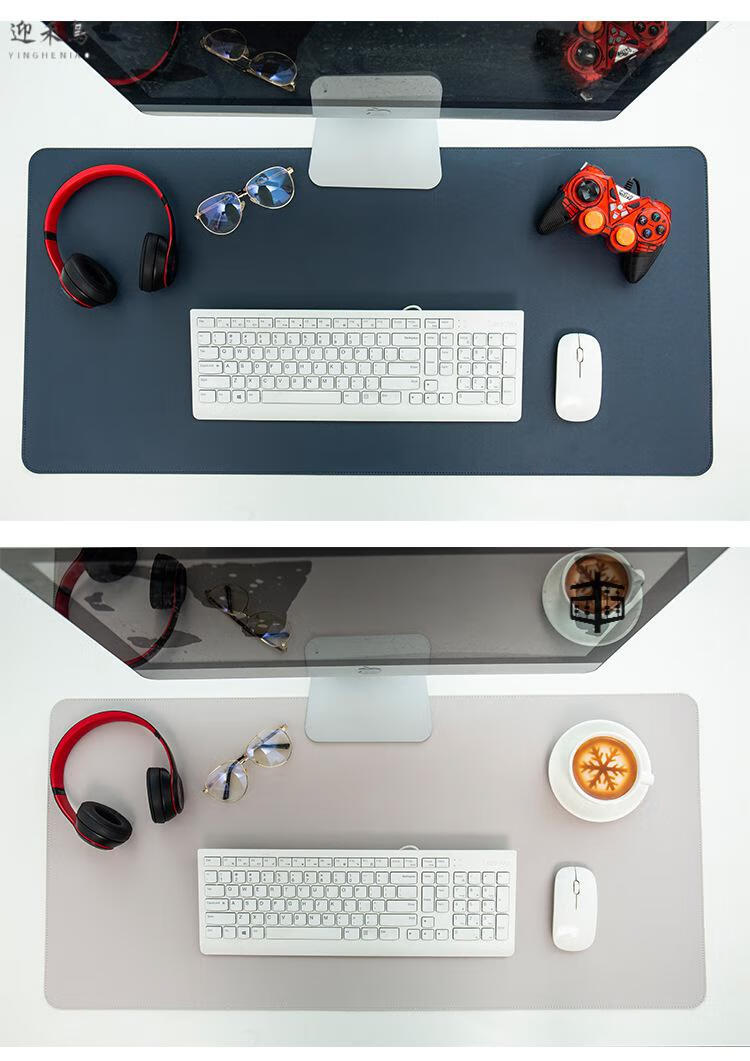 笔记本电脑台式电脑鼠标垫大号办公桌垫写字垫大鼠标垫单面黑色6030cm