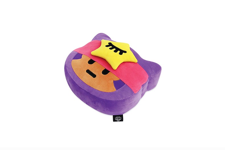 brawlstars脸型抱枕可爱柔软卡通动漫周边萌趣靠枕linefriends荒野