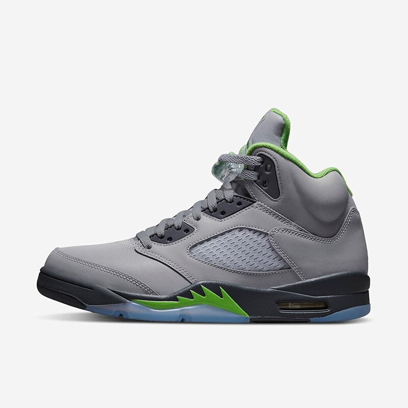 耐克nike男鞋air jordan 5 retro aj乔5灰绿 高帮复古篮球鞋 dm9014