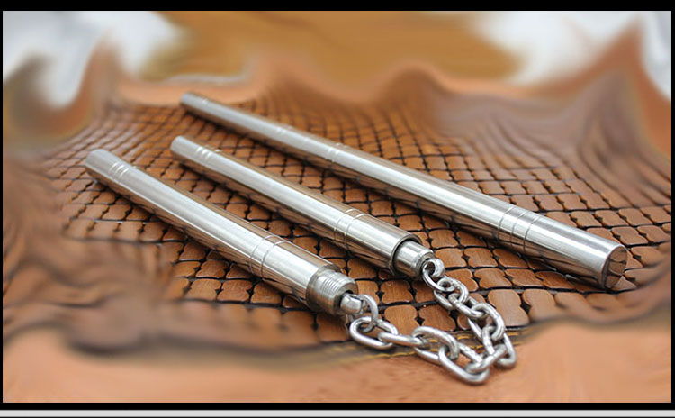 双节棍二合一不锈钢双节棍二合一车载防身棍实战雕龙双截棍二节棍竹节