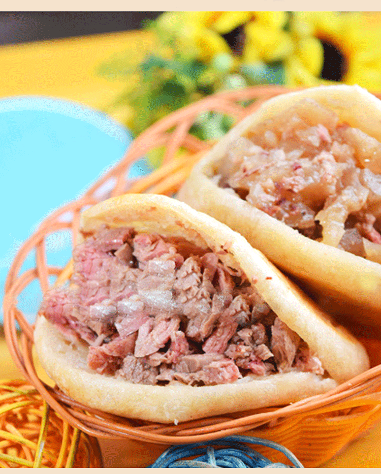 徐水驴肉火烧新鲜真空装熟食保定特产 破损包赔 12个焖子火烧 驴肉