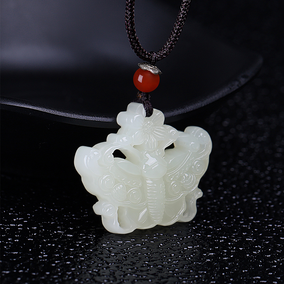 新疆天然玉石蝴蝶挂件玉佩颈饰礼品 款式二【图片 价格 品牌 报价】