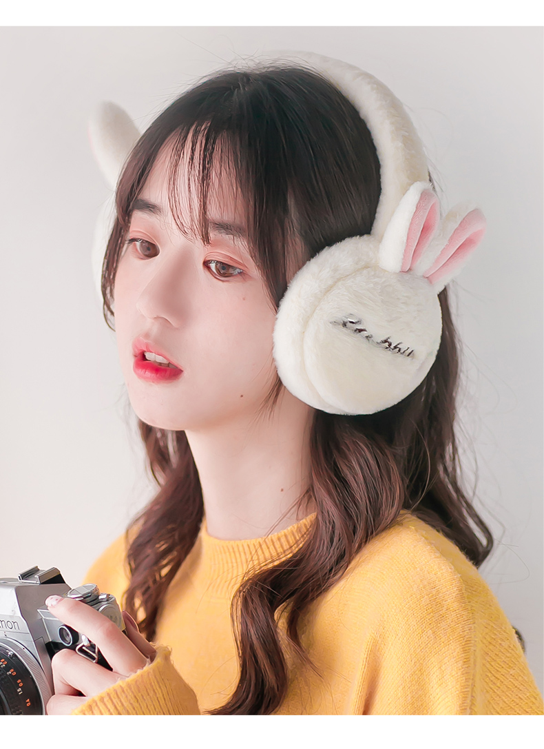 新品耳捂子耳罩保暖女士冬季韩版可爱学生卡通兔耳朵套护耳毛绒折叠耳