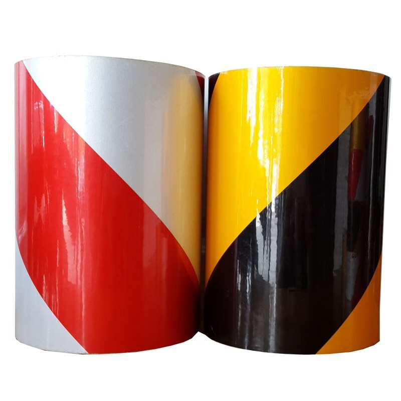 5公分红色广告级3100反光膜  颜色有红  白 黄 黑   红白斜纹  黄黑