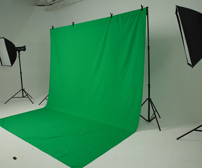 贝阳加厚绿幕抠像背景布摄影绿布背景架直播拍照蓝绿幕布视频拍摄背景
