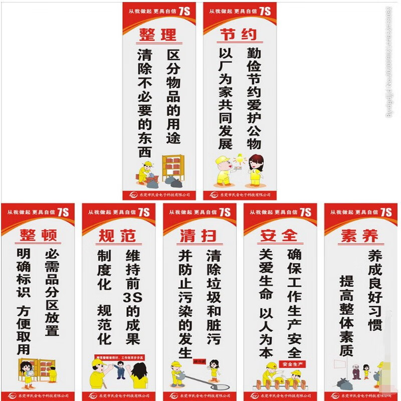 欧知哲5s6s7s8s现场管理海报宣传画企业文化工厂车间标语牌挂图5s一套