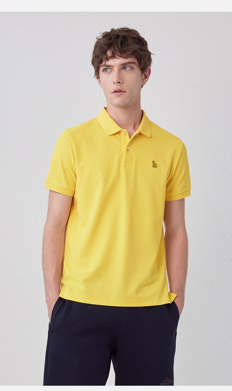 HAZZYS Men's Clothing, Summer [Cooling/Antibacterial/Mite-Proof] Short-Sleeve Polo Shirt for Men ASTZE0BBE23 11