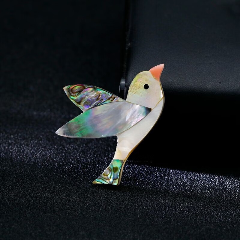 zeck轻奢欧美复古个性鲍鱼贝壳胸针气质别针88 天鹅【图片 价格 品牌