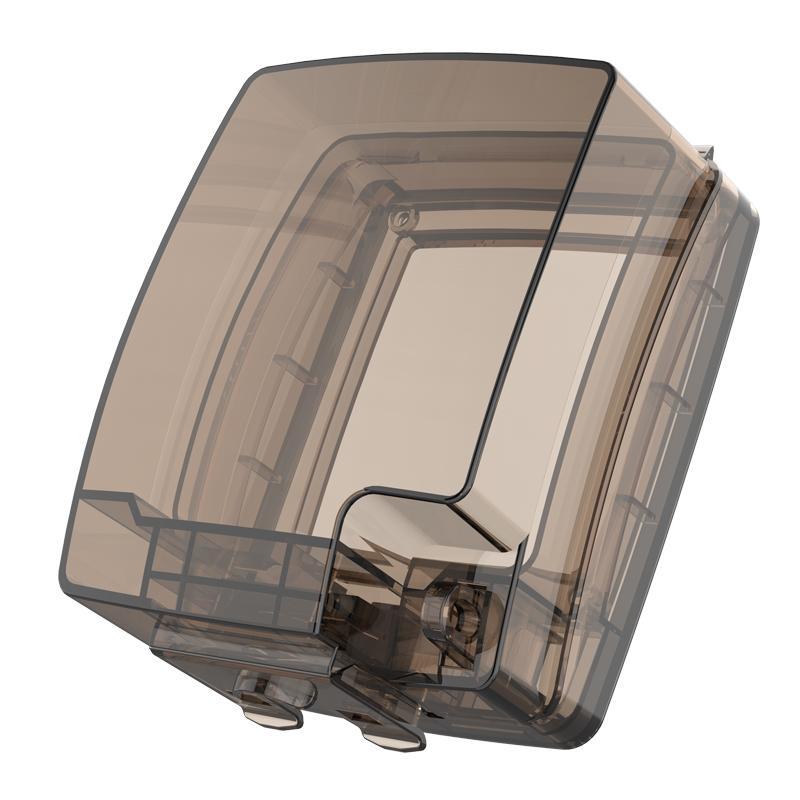 户外防暴雨防水盒86型加厚透明黑ip55连体带挂锁扣插座露天防溅盒黑色