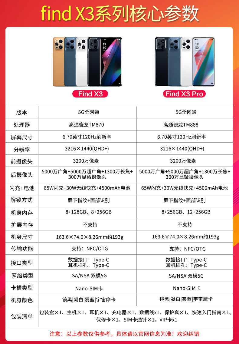 oppo find x3 5g智能手机oppofindx3曲面屏findx2pro手机 镜黑(8gb