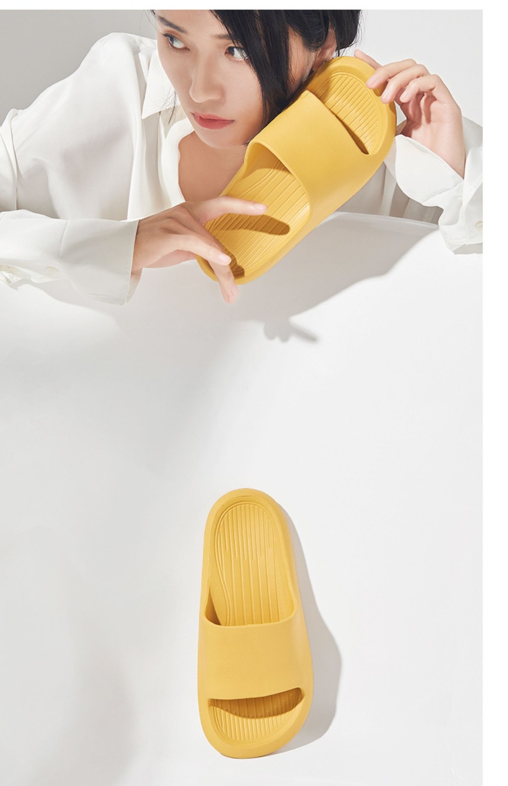 朴西posee拖鞋女夏季静音居家软厚底防臭浴室防滑洗澡家用男凉拖鞋