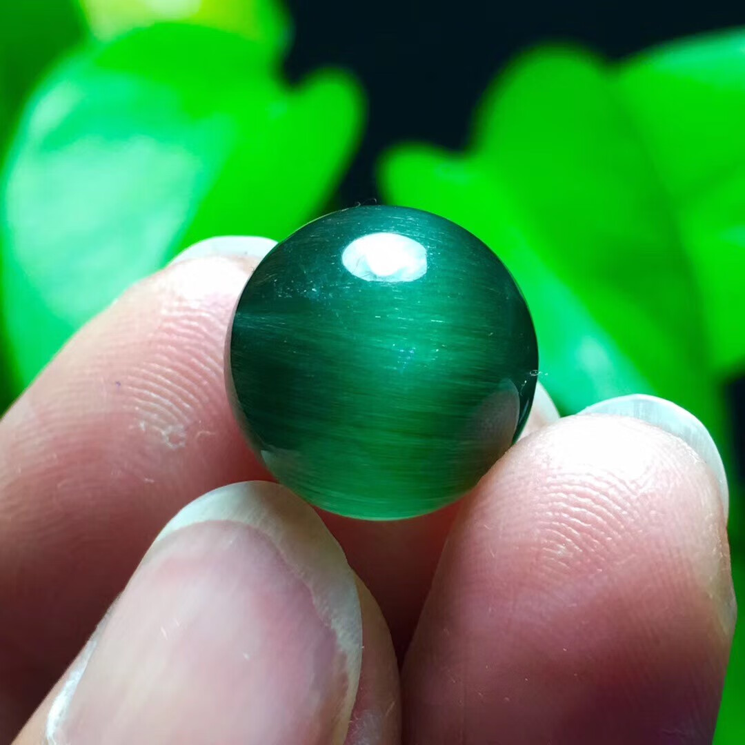 60收藏天然绿发晶散珠绿幽灵超七单珠招财珠diy多宝手链配饰定制款