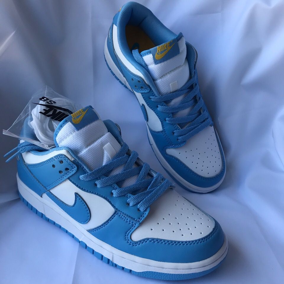 ow北卡蓝低帮板鞋男夏季百搭版型正情侣休闲鞋女dunk北卡蓝公司级36