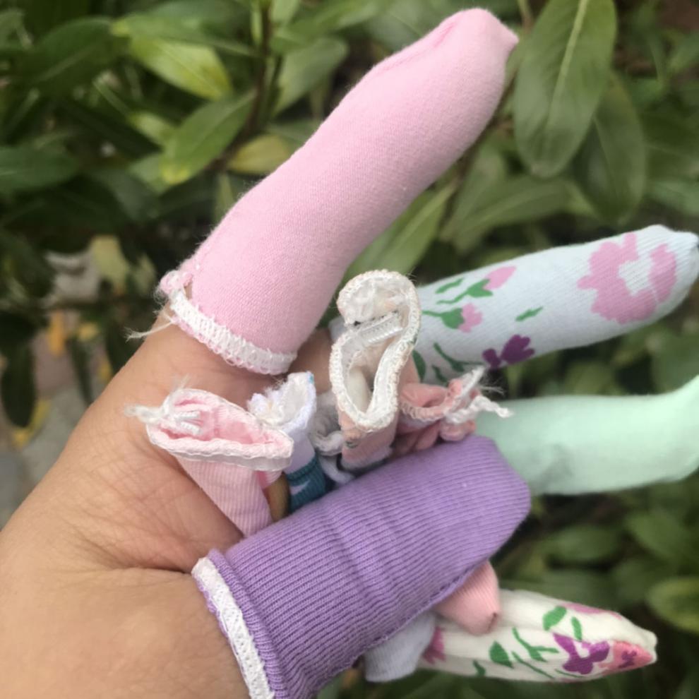 运动护具 护指 棉布手指套防护加厚耐磨劳保护指套全棉打磨工业透气