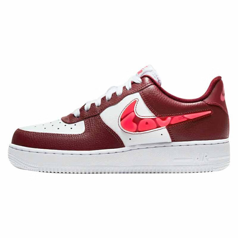 nikeaf1耐克板鞋男鞋空军一号airforce1色玫瑰花爱心白粉情人节限定