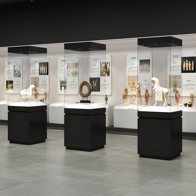 淘苏 古董展示柜博物馆展示柜古董瓷器文物字画独立展柜艺术馆玻璃