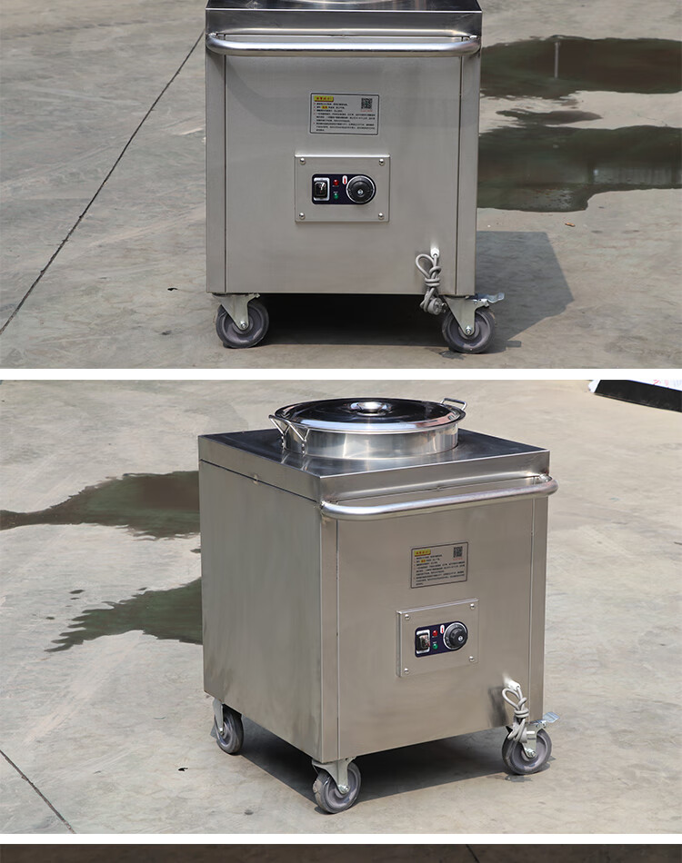 商用不锈钢保温粥车汤桶车汤饭车暖汤车保温台售饭台餐车保温粥台
