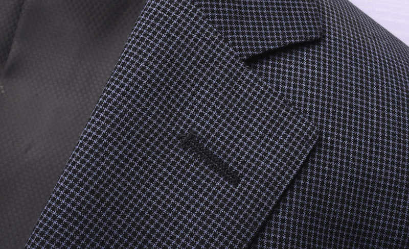 啄木鸟羊毛面料男士休闲西服毛料春夏季薄款灰蓝欧美简约港风单西 灰