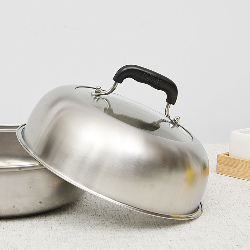 锅盖家用铁锅锅盖电饼铛锅盖蒸锅盖子高盖通用鼎盖钢筋锅盖26cm28