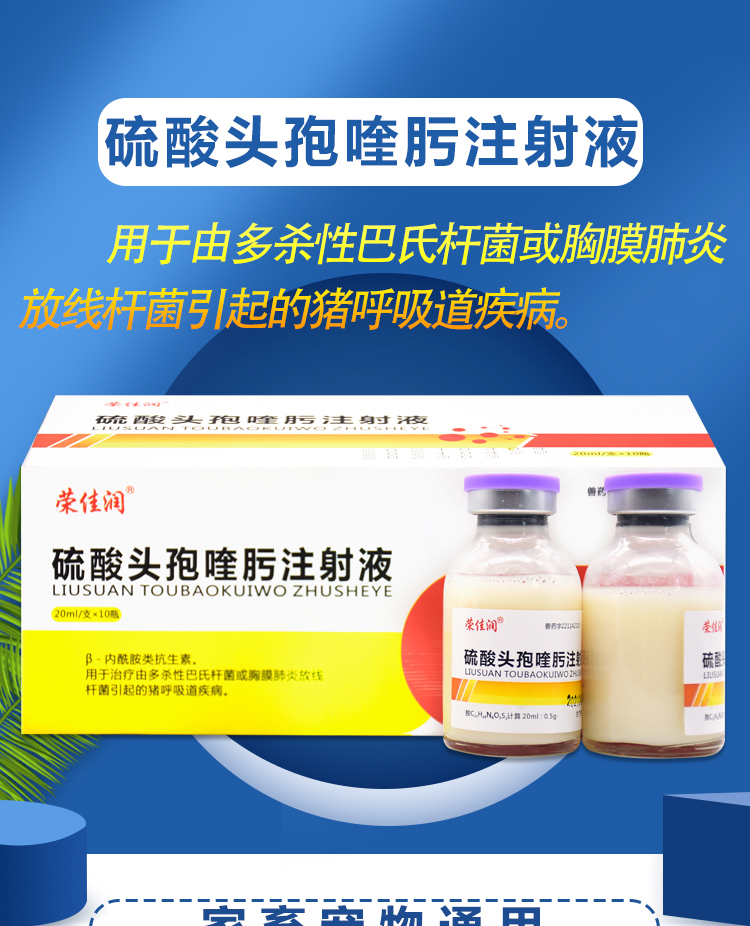 兽药头孢喹肟四代头孢兽用注射液牛羊母猪产后消炎链球菌母猪保健1瓶