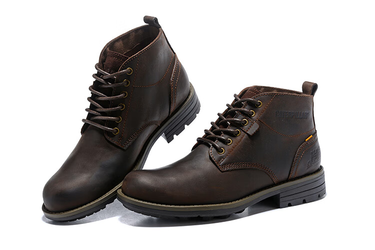 【商场同款】cat卡特cat男靴头层疯马牛皮短靴户外休闲皮鞋马丁靴