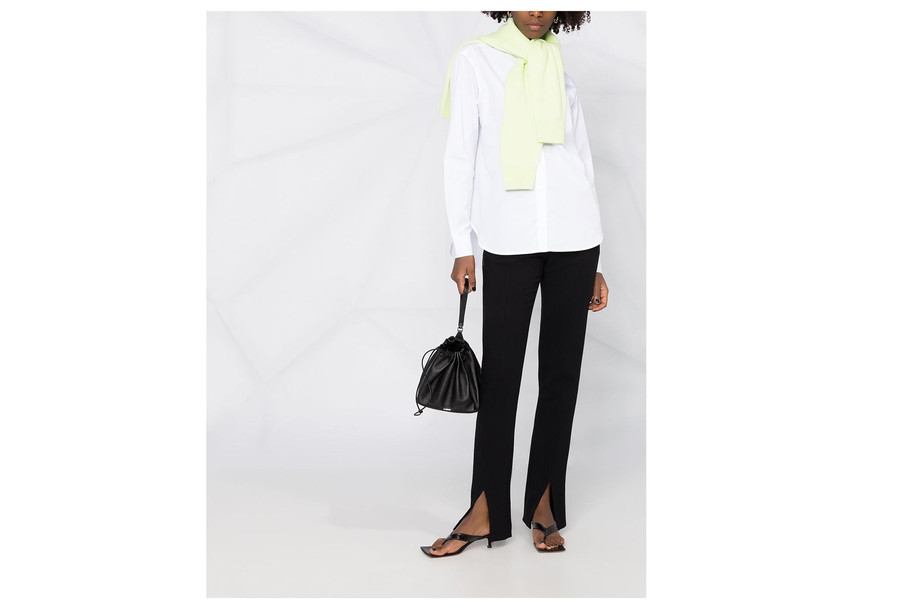 toteme 21春夏女士长袖衬衫 白色 fr36【图片 价格 品牌 报价】-京东