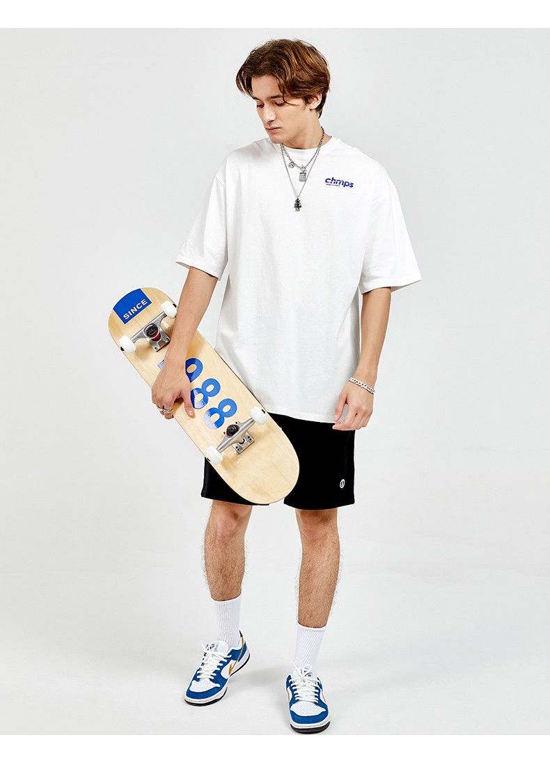 bornchamps韩国潮牌t恤男士纯棉男衣服时尚男装男女同款夏季休闲宽松