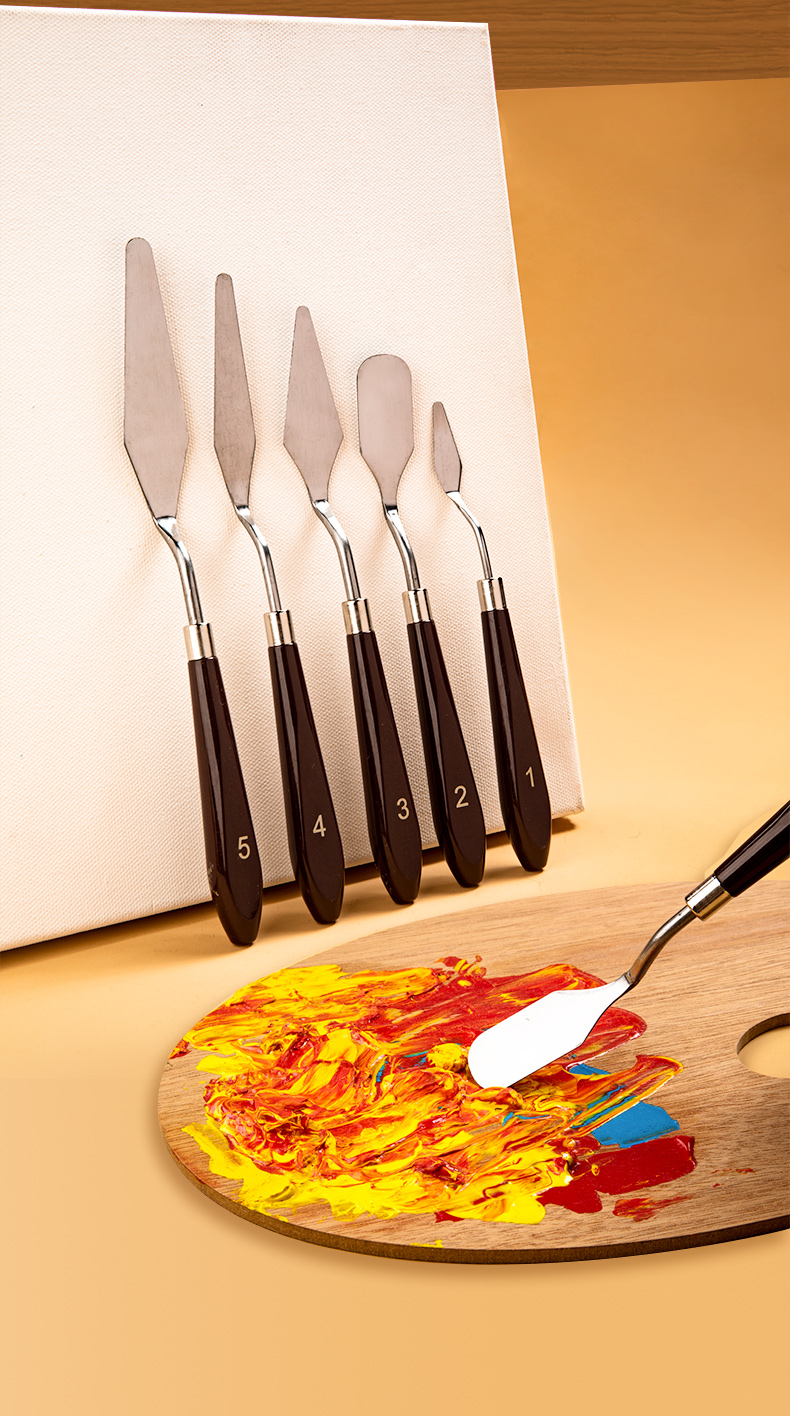 油画刀套装丙烯水粉颜料挑刀调色刀油画棒刮刀美术用品肌理刀软刀铲刀