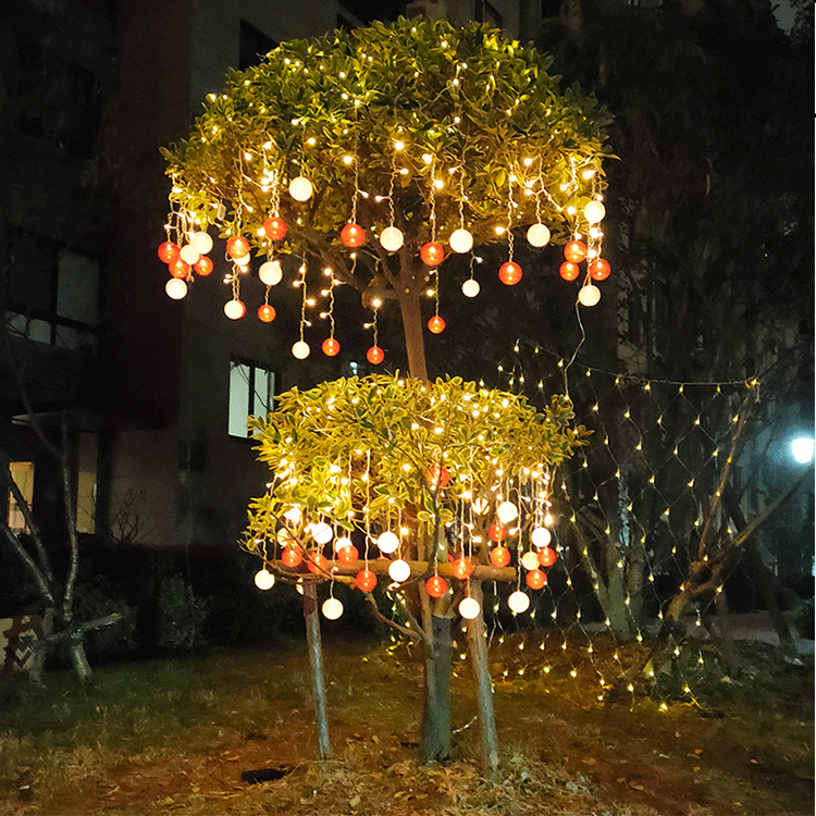 太阳能户外庭院灯防水星星串灯彩灯露台阳台装饰花园围栏布置灯带别墅