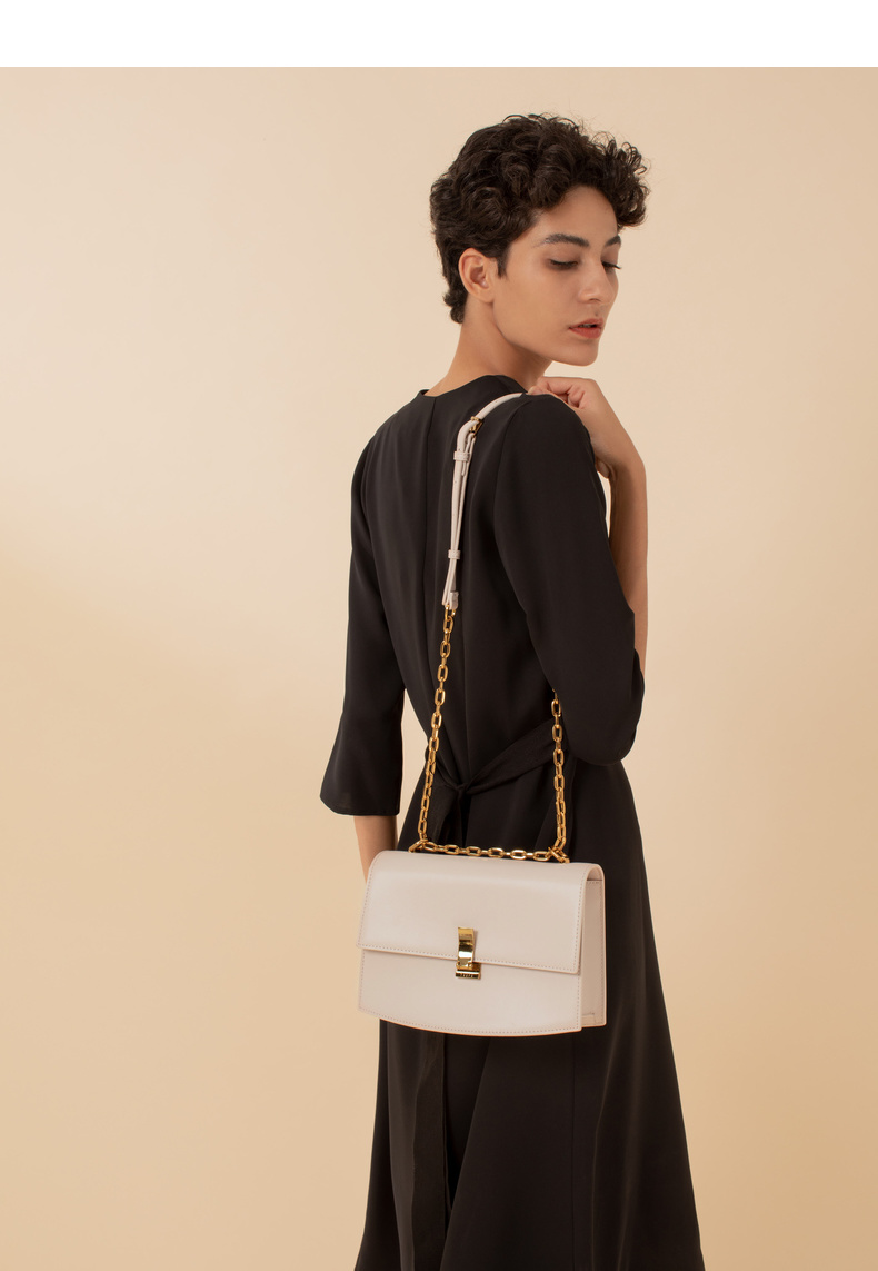 pedro牛皮女包纯色简约翻盖腋下包 斜挎包 单肩包 小方包pw2-76390024