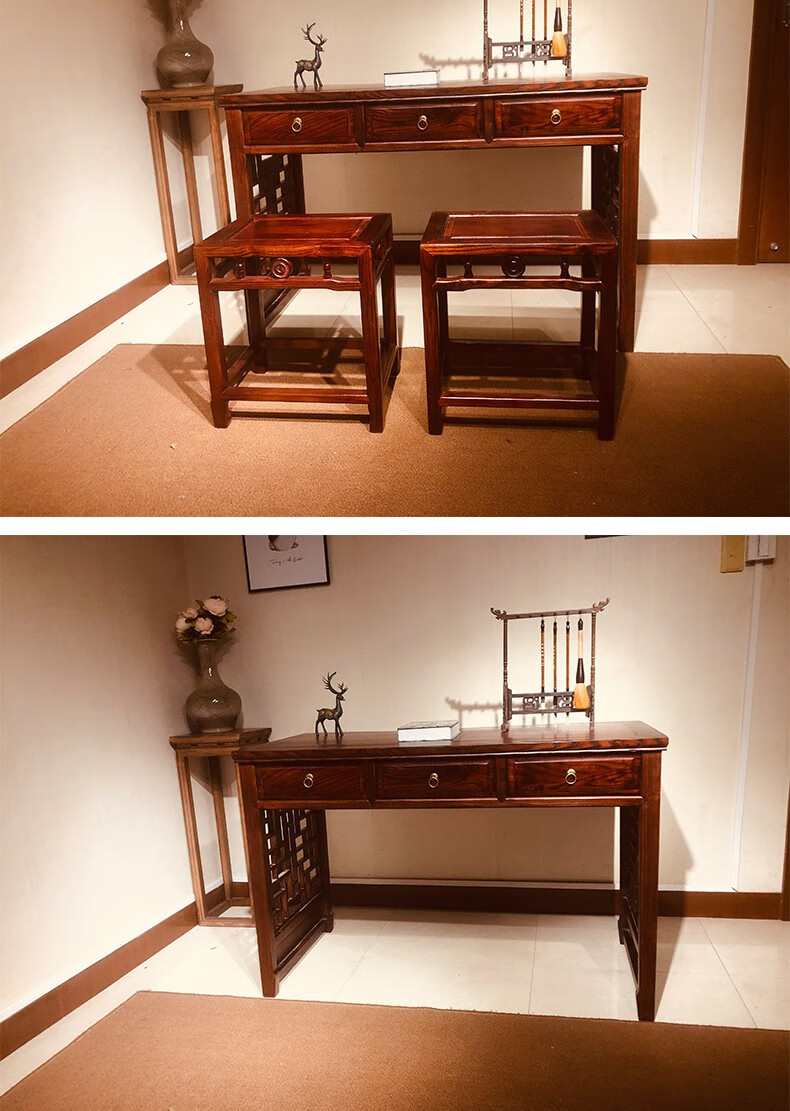 洛昌达 中医诊断桌 中式书桌 书法桌书桌全实木仿古办公桌椅新中式