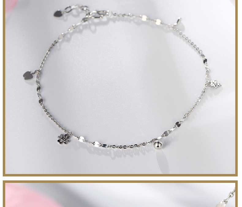 老鳯祥云同款pt950铂金白金脚链 女款礼品送妈妈女友生日礼物 约3.