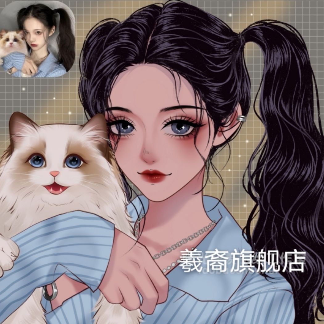 真人转手绘漫画头像约稿手工q版原创动漫设计卡通人物照片定制作半身