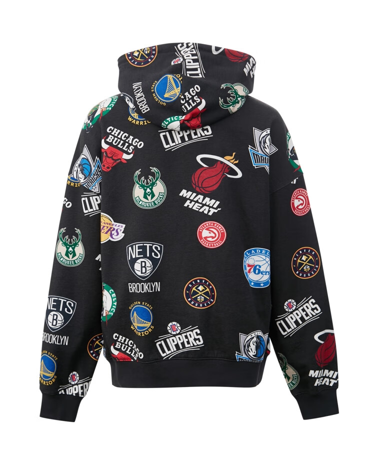 琼斯nba联名球队时尚潮流个性街头印花图案潮流廓形连帽卫衣221133151