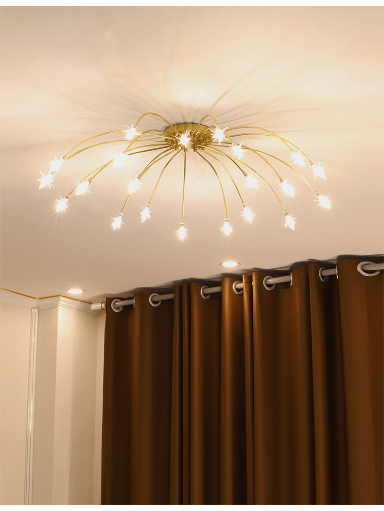 迪涛 全铜北欧满天星吸顶灯简约现代创意客厅主卧室灯具温馨浪漫儿童