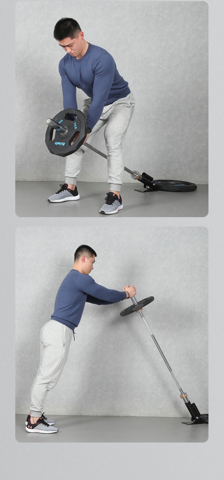 信莱域 固定式炮台爆发力训练核心力量炮筒架地炮t型划船拉背肌训练