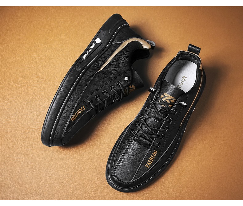 公牛麦克bullnmike男鞋冬季新品时尚百搭皮鞋男休闲鞋靴舒适板鞋潮流