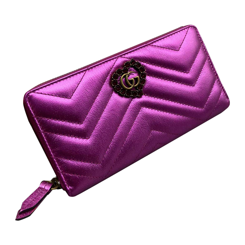 gucci/古驰情人节限量款皮革女士钱包at452667cao0g6892