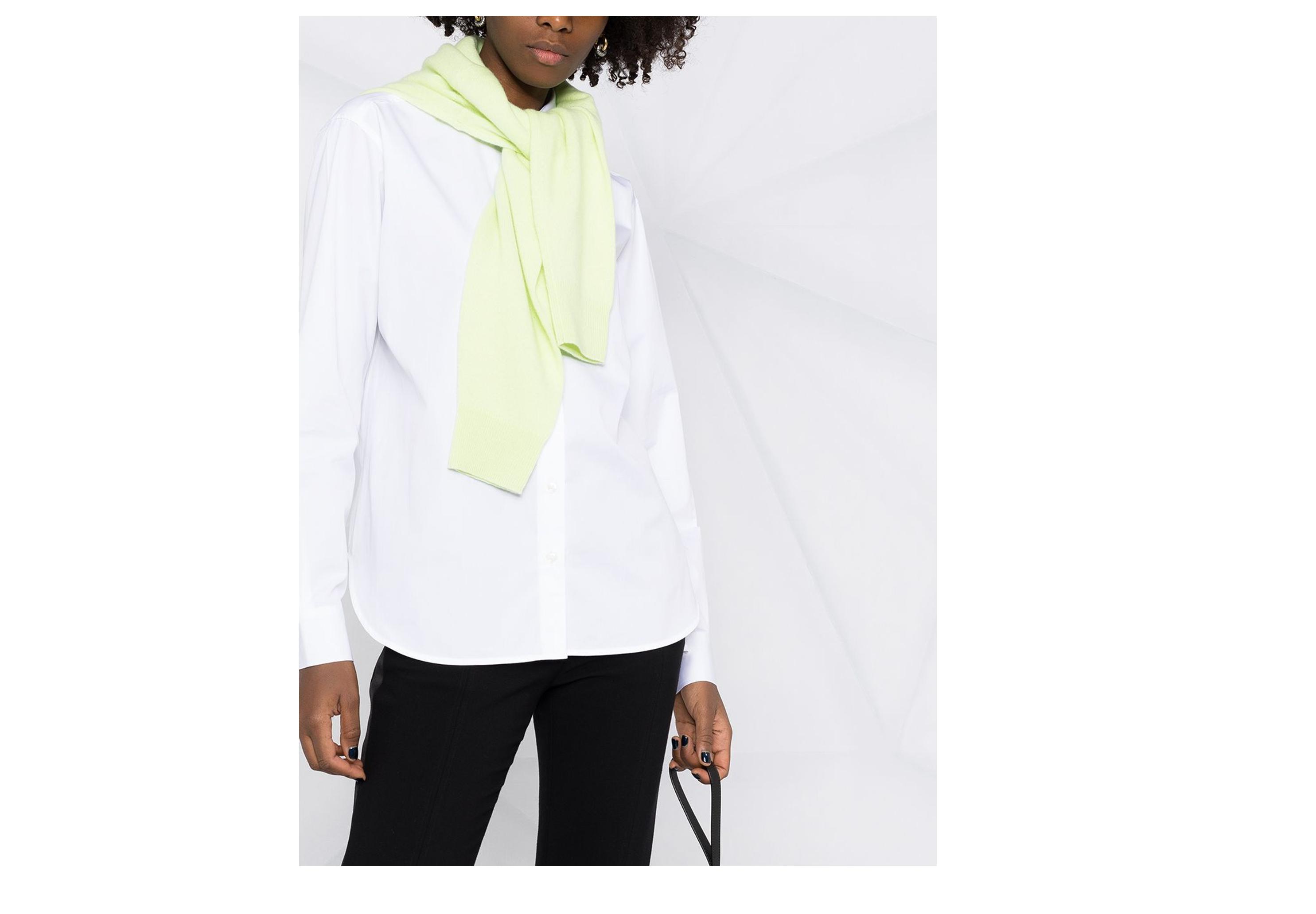 toteme 21春夏女士长袖衬衫 白色 fr36【图片 价格 品牌 报价】-京东