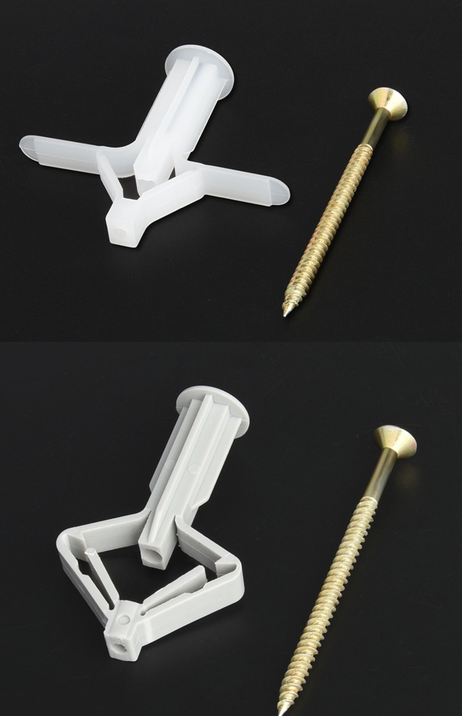 石膏板膨胀螺丝空心砖膨胀管蝴蝶飞机膨胀钉塑料空心墙膨胀丝螺旋小灰