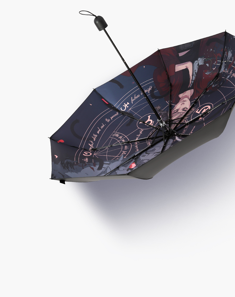 晴雨伞女动漫钢炼兄弟周边防晒遮太阳伞学生男二次元折叠雨伞 三折