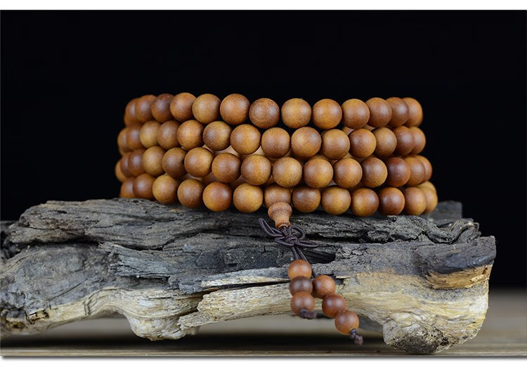 耀皇 印尼老山檀香红肉沉水老料108颗佛珠手串念珠男女款檀木文玩手链