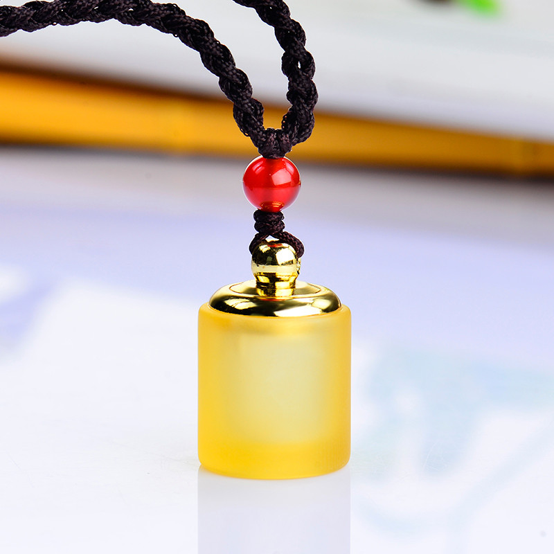 博皓定制磨砂小玻璃瓶空心吊坠可装东西装挂件舍利子项链可打开磨砂小