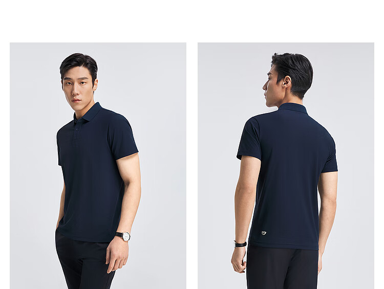 YOUNGOR [Cool Sun Protection] New 2026 Style, Turn-Down Collar, Business Casual, Shape-Retaining, Breathable Short-Sleeve POLO Shirt, Bleached, XL 12