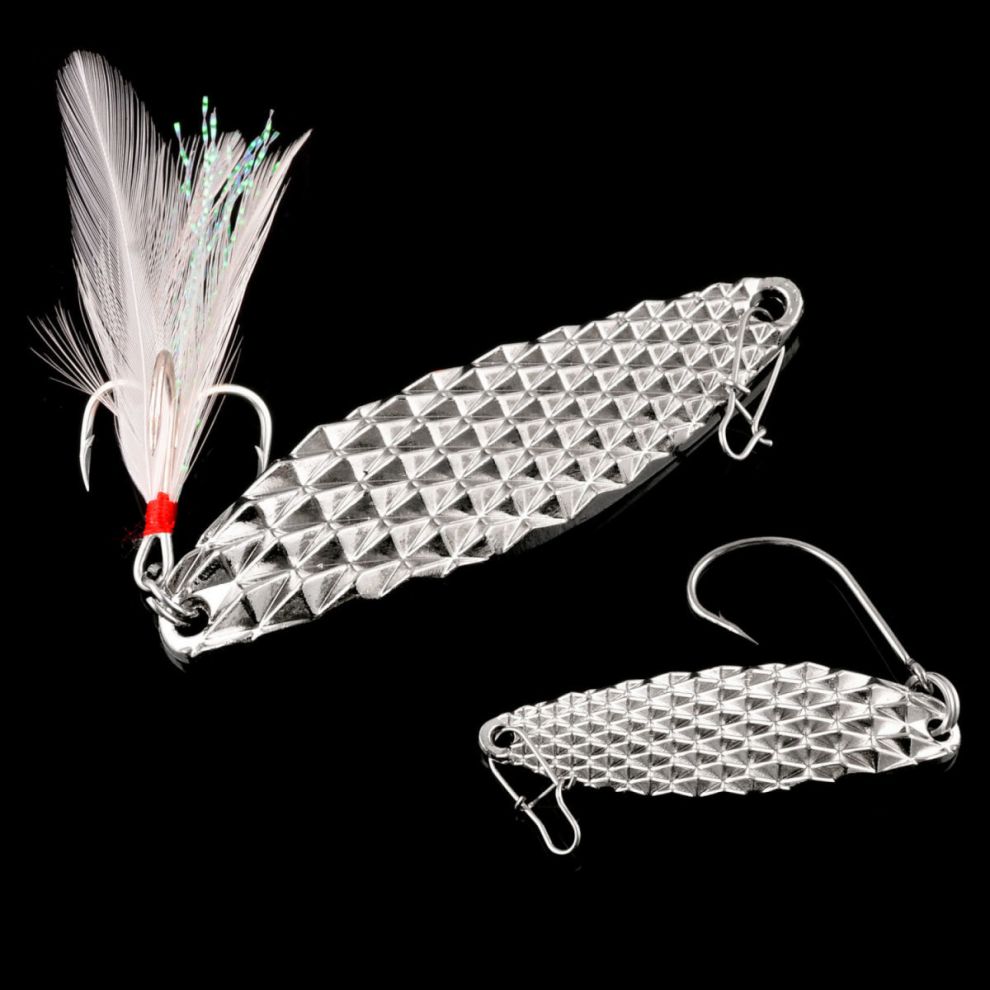 假饵路亚亮片远投水蛭钻石反光淡水翘嘴鲈鱼铁板仿真饵假鱼饵金色10只