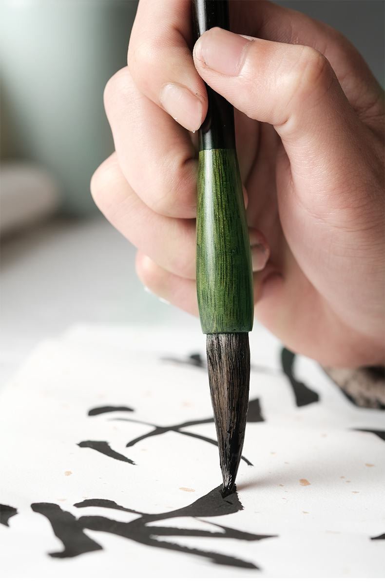 兰斋金丝楠木毛笔专业级湖笔精品高档套装兼毫狼毫纯羊毫中号中楷书法