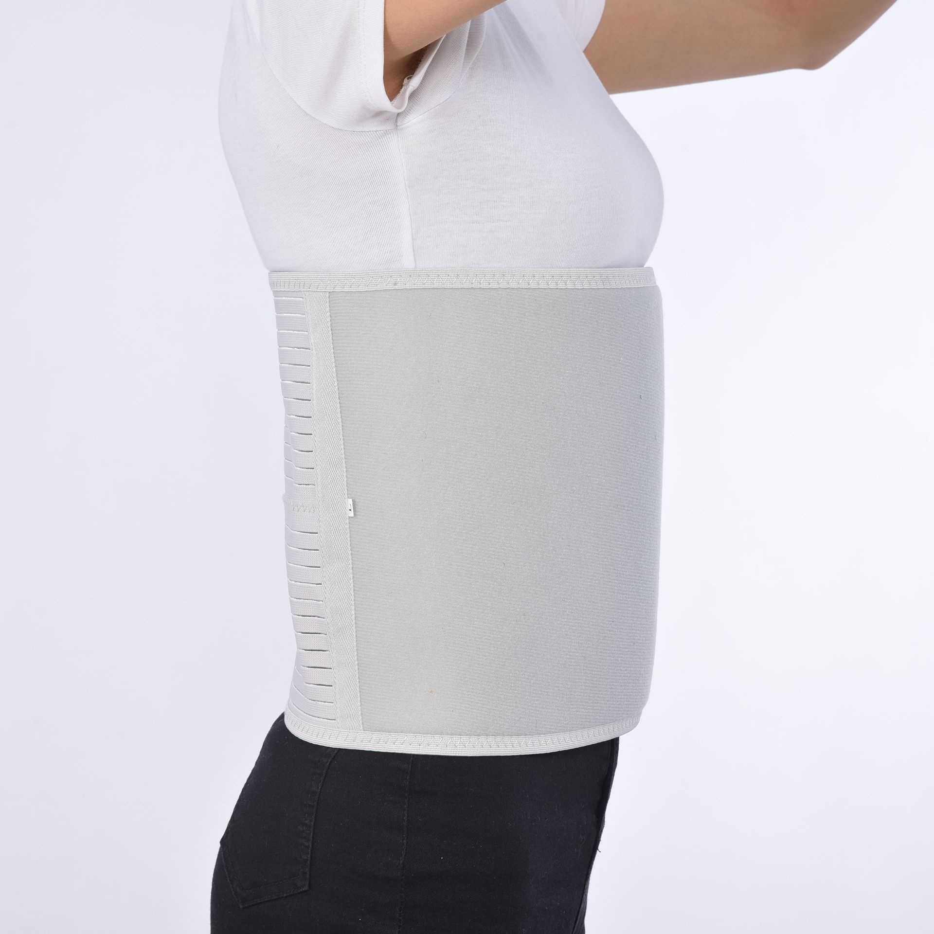 康兴达肋骨带加宽胸带胸椎肋骨骨折护胸带 固定带 透气弹力胸带 灰色